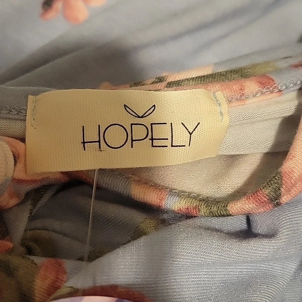 Hopley Floral Spaghetti Strap Tank Top With Knot on the Side Detail-S & L - Picture 9 of 14